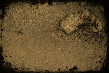 Vintage Ink Overlay Texture on Grunge Sand Surface Background