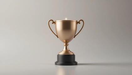 Elegant Bronze Trophy on a Minimalist Background for Awards