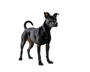 black dog full body shiny coat