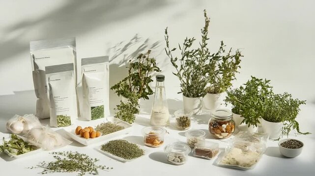 Organic Herbs and Spices Kit: Fresh Ingredients for Culinary Delights