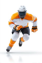 Ice Hockey Player in Action on Ice Rink