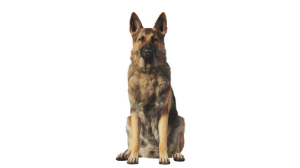 German shepherd dog isolated on white