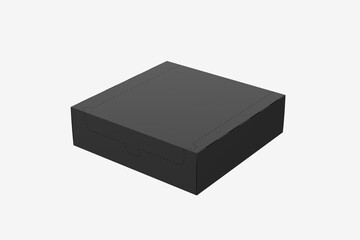 Paper Hard Box Mockup Isolated On White Background. 3d illustration