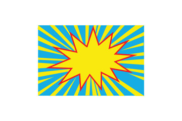Vibrant Pop art pow  bang starburst Icon eye catching for sales and  marketing vector graphic for impactful design 