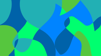 Abstract blue and green flow shapes background
