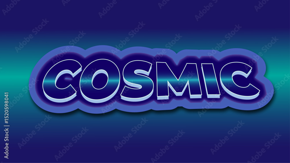 Aufkleber text effect font editable typography 3d in dark blue background