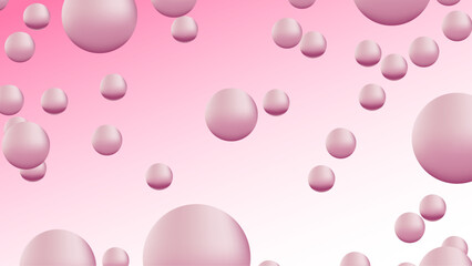 Pink 3D bubble vector abstract background