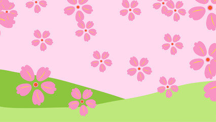 Spring pink floral design illustration abstract background