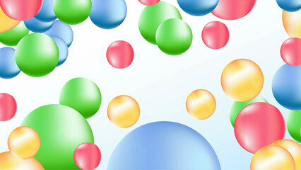 Colorful 3D bubble vector abstract background