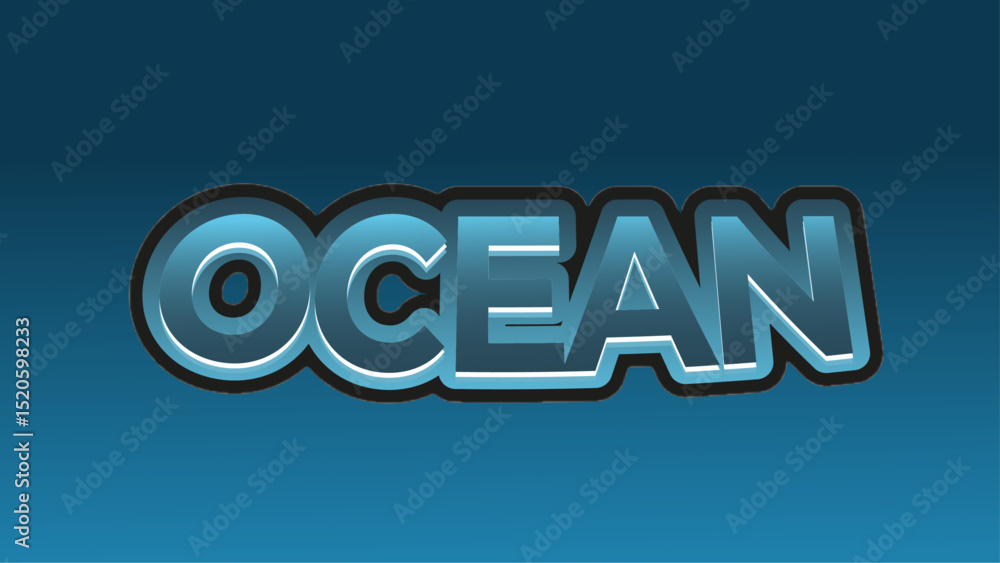 Poster editable text effect in blue background ready to use