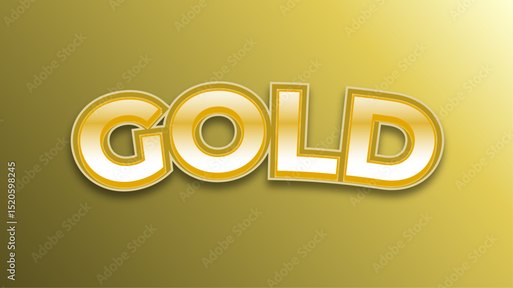 Poster editable text effect in gold background ready to use