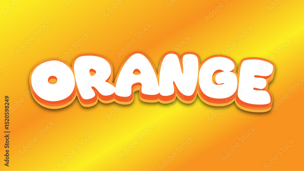 Poster editable text effect orange words and font can be changed