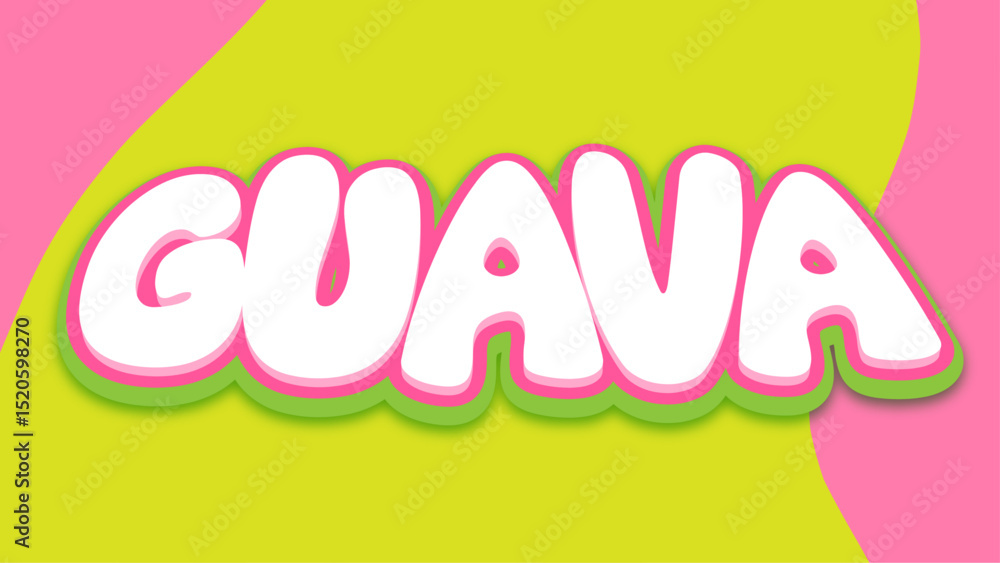 Poster editable text effect guava words and font can be changed