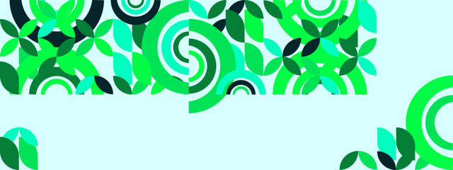 Light and dark green abstract mosaic with light background