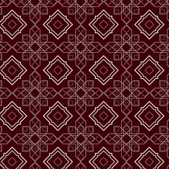 Obraz premium Abstract seamless geometric Islamic white pattern