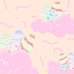 Square cute vector background pastel color