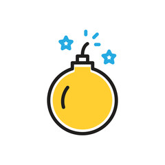 Multi color icon for bomb