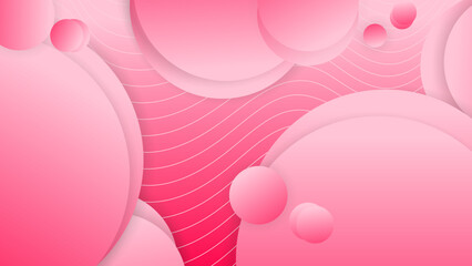 Pink shape vector abstract gradient banner design background