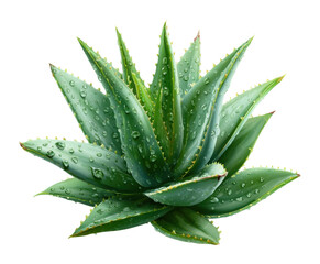 Aloe vera plant growth showcase natural habitat botanical fresh environment view isolated on transparent background