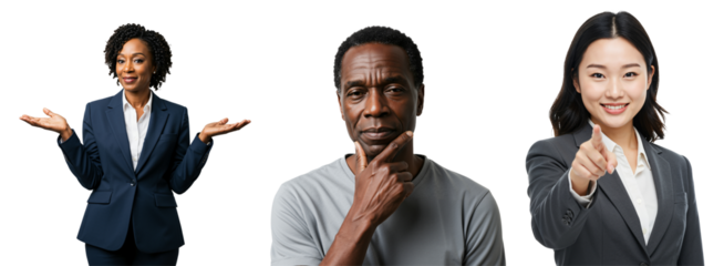 Diverse Group of Adults in Professional Attire | Business Communication and Interaction Concepts