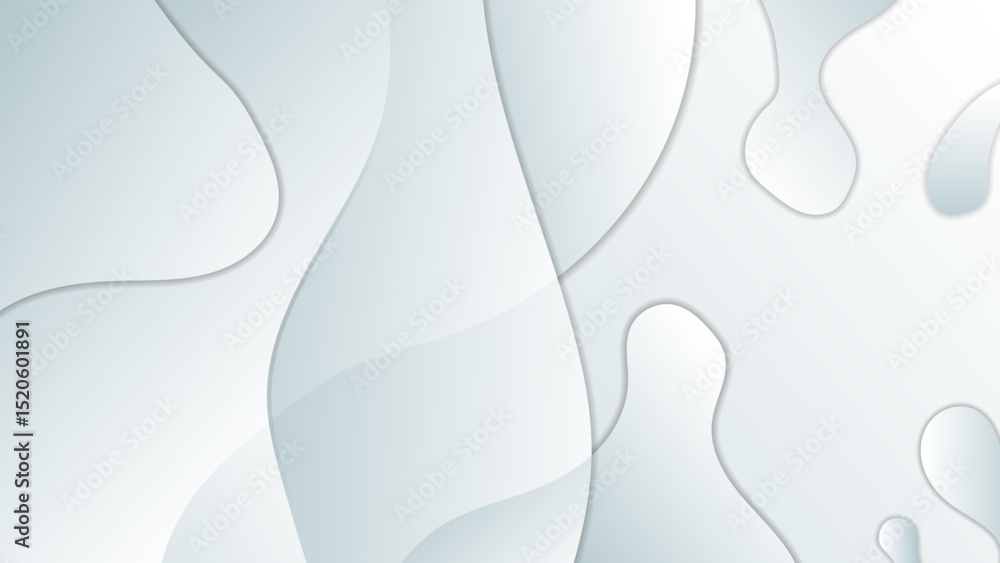 Poster abstract white and grey gradient color with liquid background