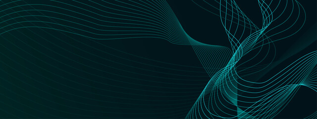 Elegant cyan modern abstract wave background