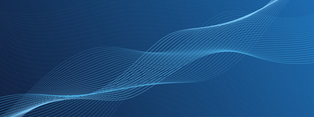 Abstract blue wavy illustration patterned background