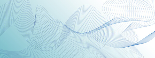 Abstract blue wavy illustration patterned background