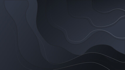 Abstract modern black shapes vector illustration background