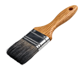 Preparation with a brush home workshop product view diy concept isolated on transparent background