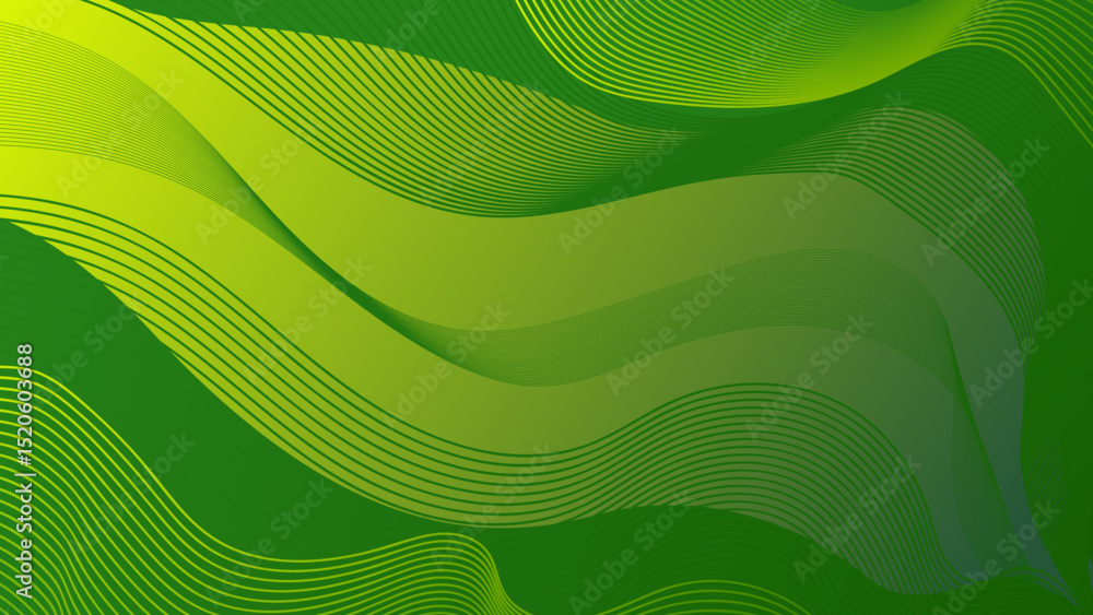Poster abstract background green color with abstract shapes