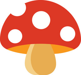 Fototapeta premium button mushroom vector on white background .eps