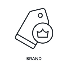 Brand Icon Outline Style. Vector Illustration For Graphic Design