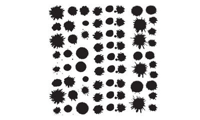 Black paint splatters