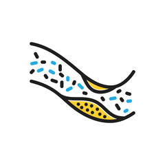 Multi color icon for cholesterol