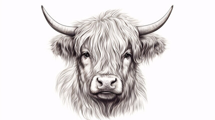 Naklejka premium portrait of a bull