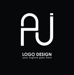 PJ PJ Logo Design, Creative Minimal Letter PJ PJ Monogram