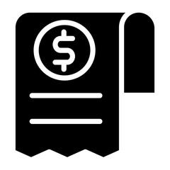 Invoice Vector Glyph Icon Design
