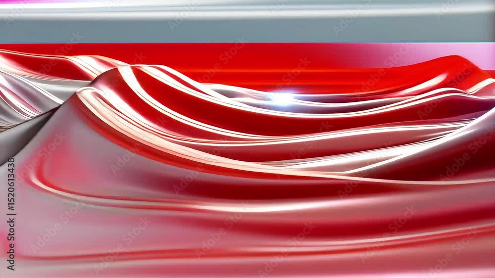 Poster abstract red and white wave motion graphics