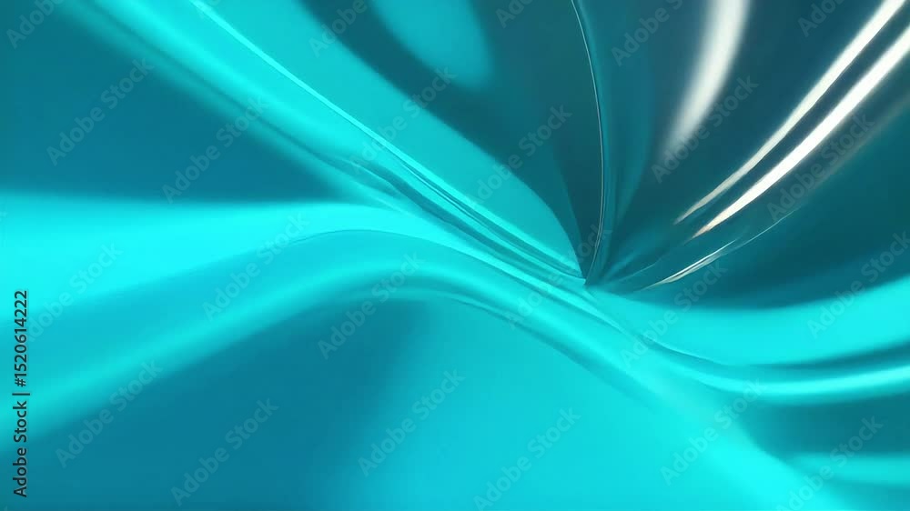 Poster abstract teal liquid flowing dynamically