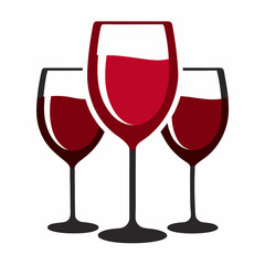 Elegant Wine Glass Icon Set A Collection of Minimalist Vector Illustrations for Bar Restaurant and Beverage Related Designs Perfect for Branding