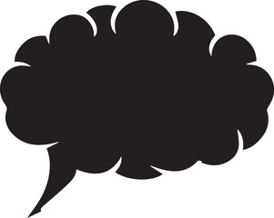 black and white speech bubble