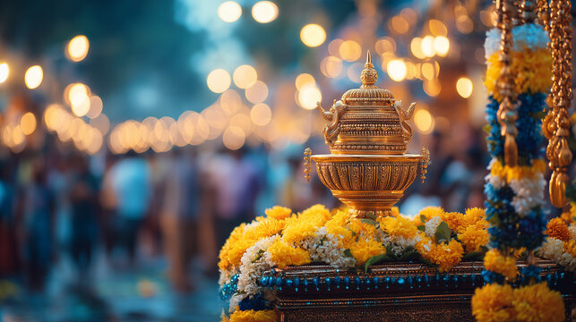 Festival Ayyappa Puja, procession with Thiruvabharanam (holy ornaments) during Ayyappa Puja, Ai generated images