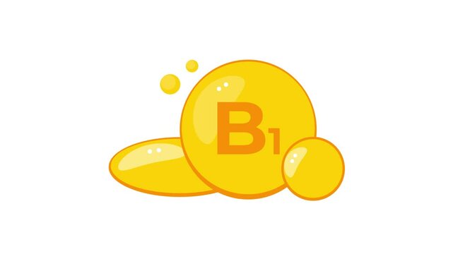 Vitamin B1, Thiamine, on white and green screen backgrounds