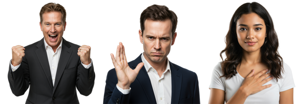 Emotion Expressions in Professional Attire: Male and Female Portrayals of Happiness, Disappointment, and Respect