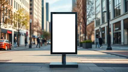 Blank street side advertising billboard mockup