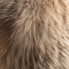 Naklejka premium Close-up of light brown, soft fur with subtle variations in tone and texture, showing individual hairs