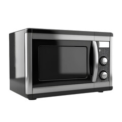 luxury silver color micro oven on transparent background