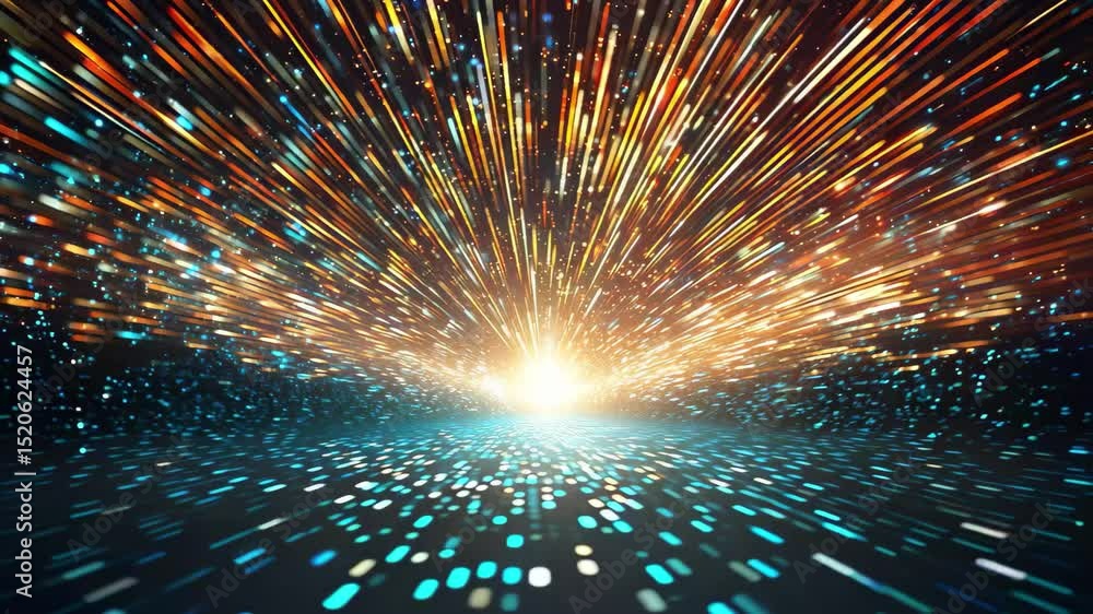Aufkleber abstract vortex background showcasing a radiant burst of light amidst vibrant colors, creating a dyn