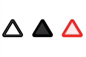 Play button icon in three aligned versions